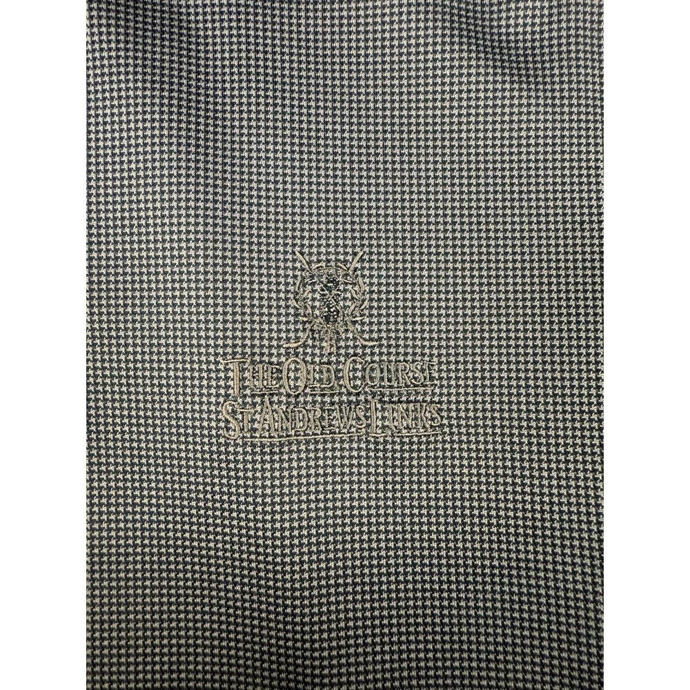 Fairway and Greene Polo Shirt Medium Grey Black Old Course St Andrews Links Tech - Picture 2 of 6